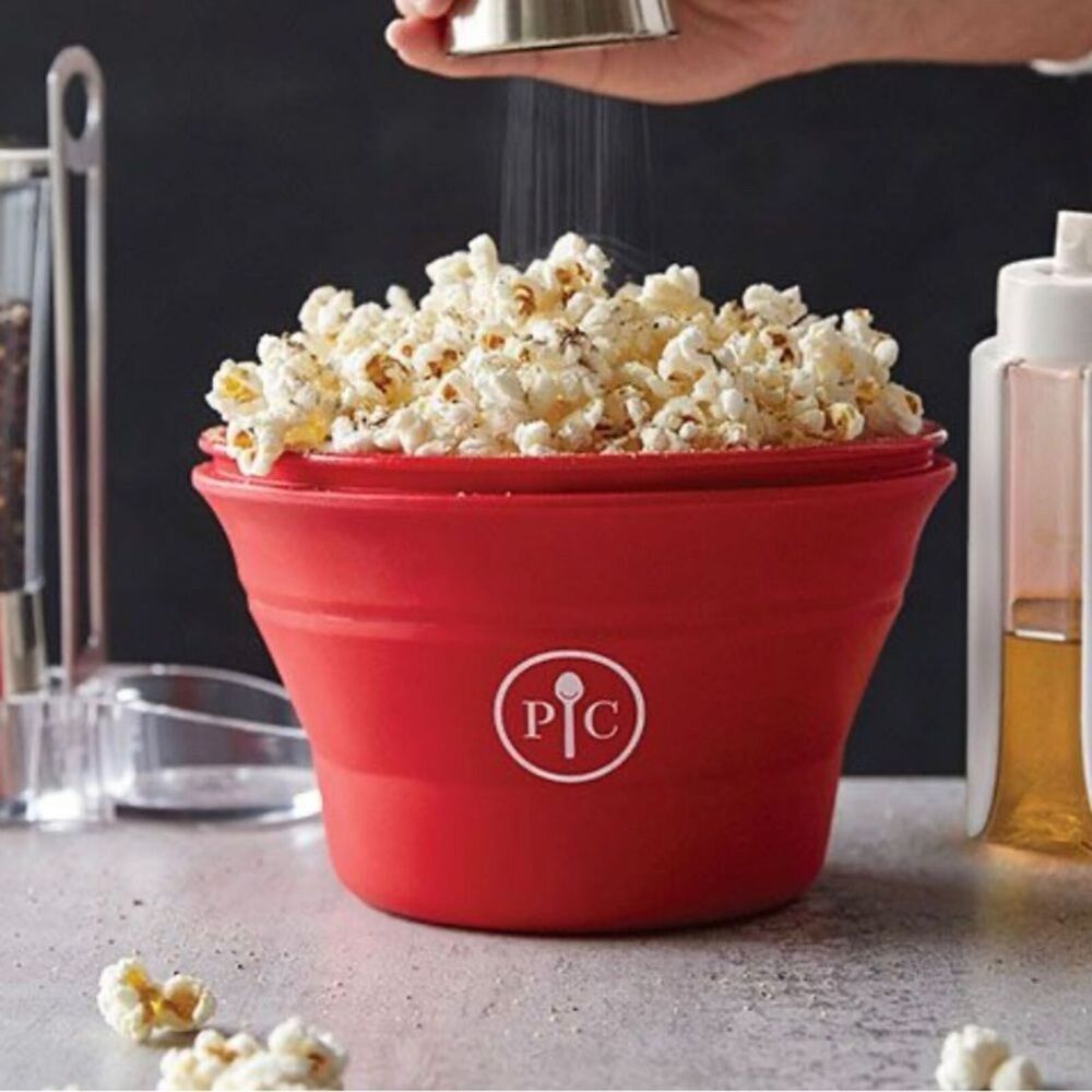 Pampered Chef Silicone Microwave Popcorn Maker Collapsible Personal/Small Size